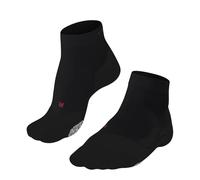 FALKE Women's PL4 Short W Sso Cotton Functional Yarn Anti-Blister 1 Pair Padel Socks, Black 3000, 5.5-6.5