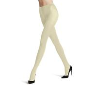 FALKE Women's Prime Rib 60 DEN W Ti Semi-Opaque Patterned 1 Pair Tights, White Off-White 2059, M-L