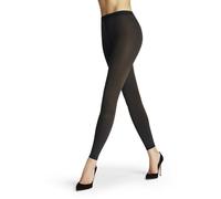 FALKE Women's Pure Matt 100 DEN W Le Opaque Plain 1 Pair Leggings, Grey Graphite 3146, S-M