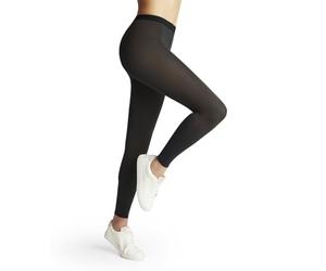 FALKE Women's Pure Matt 100 DEN W Le Opaque Plain 1 Pair Leggings, Grey Graphite 3146, S-M