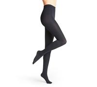 FALKE Women's Pure Matt 100 DEN W Ti Opaque Plain 1 Pair Tights, Blue Marine 6179, M-L