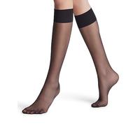 FALKE Women's Pure Matt 20 DEN W Kh Sheer Plain 1 Pair Knee-High Socks, Black 3009, 5.5-8
