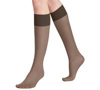 Falke Womens Pure Matt 20 Denier Knee High Stockings - Brenda Brown