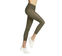 FALKE Women's Pure Matt 50 DEN Capri W Le Semi-Opaque Plain 1 Pair Leggings, Green Crocodile 7503, S