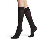 FALKE Women's Pure Matt 50 DEN W Kh Semi-Opaque Plain Knee-High Socks 1 Pair, Black 3009, 5.5-8