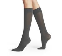 FALKE Women's Pure Matt 50 DEN W Kh Semi-Opaque Plain Knee High Socks, Grey Flanell 3210, 5.5-8
