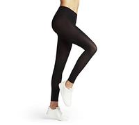 FALKE Women's Pure Matt 50 DEN W Le Semi-Opaque Plain 1 Pair Leggings, Black 3009, S-M
