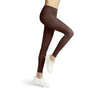 FALKE Women's Pure Matt 50 DEN W Le Semi-Opaque Plain 1 Pair Leggings, Brown Havana Club 5197, L