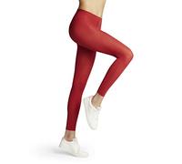 FALKE Women's Pure Matt 50 DEN W Le Semi-Opaque Plain 1 Pair Leggings, Red Scarlet 8228, M-L