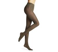 FALKE Women's Pure Matt 50 DEN W Ti Semi-Opaque Plain 1 Pair Tights, Green Military 7826, S-M