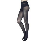 FALKE Womens Pure Matt 50 Tights Semi-Opaque in Plain Black / Marine 1 Pair Pack