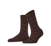 FALKE Women's Retro Sensation W So Cotton Patterned 1 Pair Socks, Brown Cinnamon 5186, 2.5-5