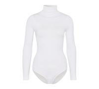 FALKE Women's Rich Cotton Body Longsleeved High Stand-Up Collar Seamless Plain Glossy Elegant Breathable Extra-Soft On Skin 1 Piece