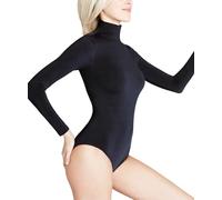 FALKE Women's Rich Cotton W Bo Soft Fabric Longsleeved 1 Piece Shapewear Bodysuit, Black 3009, L 44-46