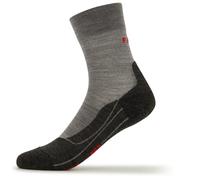 FALKE Women's RU4 Endurance Wool W So Breathable Anti-Blister 1 Pair Running Socks, Grey Light Melange 3830, 7-8