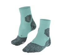 FALKE Women's RU Trail Grip W So Functional Yarn Anti-Blister 1 Pair Running Socks, Blue Fiji 6423 4-5