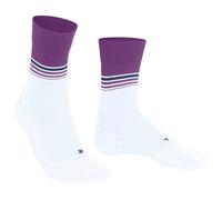 FALKE Women's RU4 Endurance Cool W So Functional Yarn Anti-Blister 1 Pair Running Socks, White 2005 Stripe, 4-5