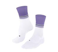 FALKE Women's RU4 Endurance Cool W So Functional Yarn Anti-Blister 1 Pair Running Socks, White 2002 Stripe, 7-8