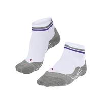 FALKE Women's RU4 Endurance Short Reflect W SSO Cotton Anti-Blister 1 Pair Running Socks, White (White-Red 2028), 5.5-6.5