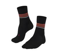 FALKE Women's RU4 Endurance W So Cotton Anti-Blister 1 Pair Running Socks, Black 3004 Stripe, 2.5-3.5