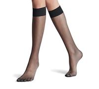 FALKE Women's Seidenglatt 15 DEN W Kh Sheer Plain 1 Pair Knee-High Socks, Grey Graphite 3146, 2.5-5
