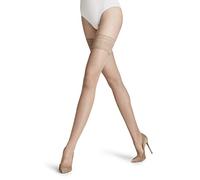 FALKE Women's Seidenglatt 15 DEN W Stu Sheer Plain 1 Pair Stay-Ups, Skin colour Cocoon 4859, L