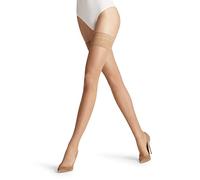 FALKE Women's Seidenglatt 15 DEN W Stu Sheer Plain 1 Pair Stay-Ups, Skin colour Powder 4169, S