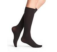 FALKE Women's Seidenglatt 40 DEN W Kh Semi-Opaque Plain 1 Pair Knee-High Socks, Black 3009, 2.5-5