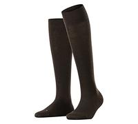 FALKE Women's Sensitive Berlin W Kh Wool Cotton With Soft Tops 1 Pair Knee-High Socks, Brown Dark 5230, 2.5-5