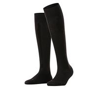 FALKE Women's Sensitive Berlin W Kh Wool Cotton With Soft Tops Knee-High Socks 1 Pair, Black 3000, 5.5-8