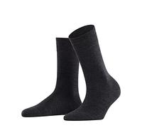 FALKE Women's Sensitive Berlin W So Wool Cotton With Soft Tops 1 Pair Socks, Grey Anthracite Melange 3085, 2.5-5