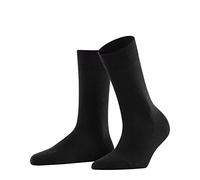 FALKE Women's Sensitive Berlin W So Wool Cotton With Soft Tops Socks 1 Pair, Black 3000, 5.5-8