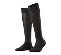 FALKE Women's Sensitive London W Kh Cotton With Soft Tops 1 Pair Knee-High Socks, Grey Anthracite Melange 3080, 5.5-8