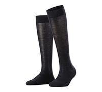 FALKE Women's Sensitive London W Kh Cotton With Soft Tops Knee-High Socks 1 Pair, Blue Dark Navy 6370, 2.5-5