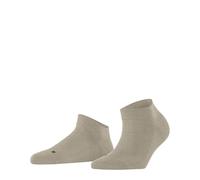 FALKE Women's Sensitive London W Sn Cotton Low-Cut Plain 1 Pair Trainer Socks, Beige Linen Melange 4541, 2.5-5