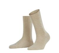 FALKE Women's Sensitive London W So Cotton With Soft Tops 1 Pair Socks, Beige Sand Melange 4650, 5.5-8