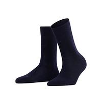 FALKE Women's Sensitive London W So Cotton With Soft Tops 1 Pair Socks, Blue Dark Navy 6370, 5.5-8