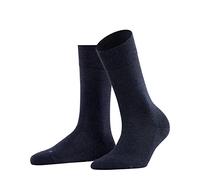 FALKE Women's Sensitive London W So Cotton With Soft Tops 1 Pair Socks, Blue Navy Melange 6127, 5.5-8