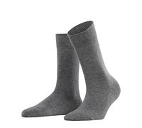 FALKE Women's Sensitive London W So Cotton With Soft Tops 1 Pair Socks, Grey Light Melange 3390, 5.5-8
