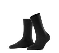 FALKE Women's Sensitive New York W So Lyocell With Soft Tops 1 Pair Socks, Black 3000, 5.5-8