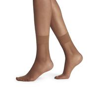 FALKE Women's Shelina 12 DEN W SO Ultra-Sheer Plain 1 Pair Socks, Brown (Hazel 5187), 5.5-8