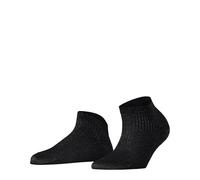 FALKE Women's Shiny Rib W Sn Viscose Low-Cut Plain Trainer Socks 1 Pair, Black 3000-O, 5.5-8