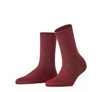 FALKE Women's Shiny Rib W So Viscose Plain Socks 1 Pair, Brown Mahogany 8344, 5.5-8
