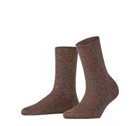FALKE Women's Shiny Rib W So Viscose Plain Socks 1 Pair, Dark Brown 5235, 2.5-5
