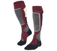 FALKE Women's SK2 Intermediate W Kh Wool Warm Thick 1 Pair Skiing Socks, Red Infra 8118 2.5-3.5