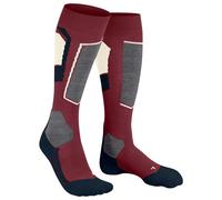 FALKE Women's SK4 Advanced W Kh Wool Warm Thin 1 Pair Skiing Socks, Red Merlot 8117-O 5.5-6.5