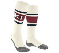 FALKE Women's SK2 Intermediate Wool W Kh Wool Functional Yarn Warm Thick 1 Pair Skiing Socks, White Off-White 2040 Trend, 2.5-3.5