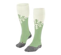 FALKE Women's SK2 Intermediate W KH Wool Warm Thick 1 Pair Skiing Socks, Green (Quiet Green 7378), 4-5