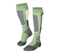 FALKE Women's SK2 Intermediate W KH Wool Warm Thick 1 Pair Skiing Socks, Green (Quiet Green 7378), 7-8