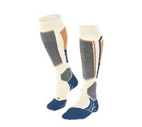 FALKE Women's SK2 Intermediate W Kh Wool Warm Thick 1 Pair Skiing Socks, White Offwhite-Candy 2042 7-8